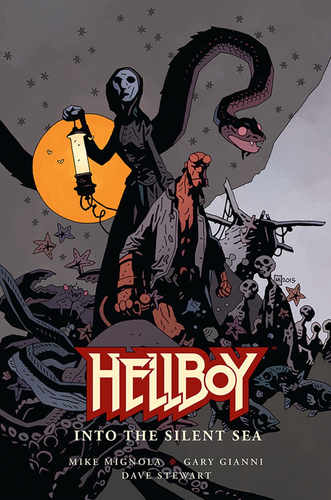 La copertina della nuova graphic nove di Mike Mignola, Hellboy: Into the Silent Sea