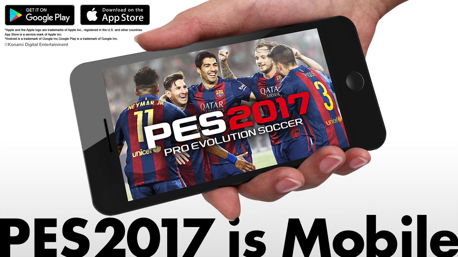 Clicca per vedere l'immagine originale PES 2017 Mobile è disponibile per il download su iOS e Android