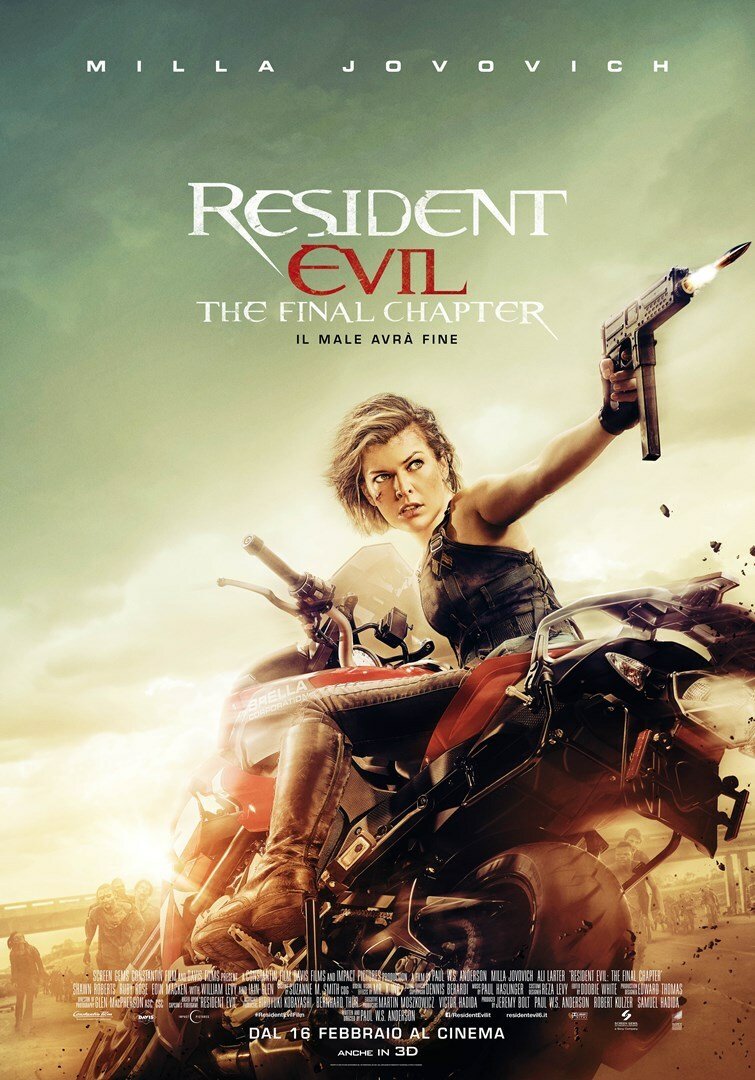 Il poster italiano dell'ultimo capitolo della saga appena conclusasi con Resident Evil: The Final Chapter