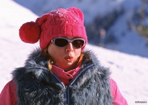 Il look di Bridget Jones sugli sci