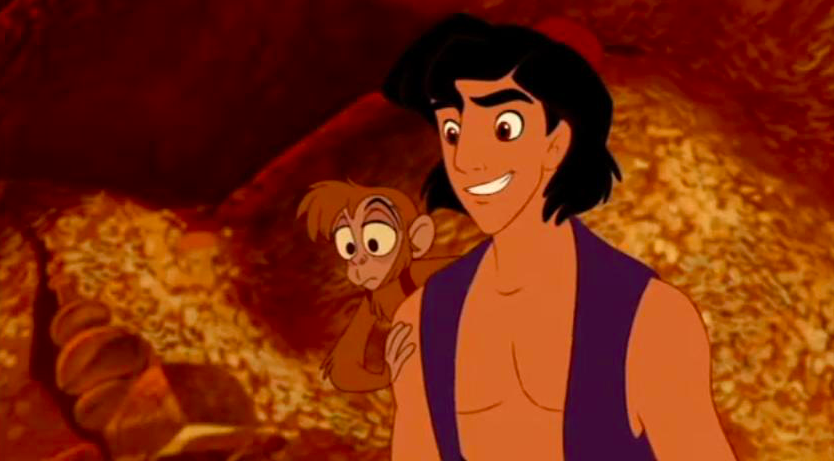 Aladdin e Abu nella Caverna delle Meraviglie