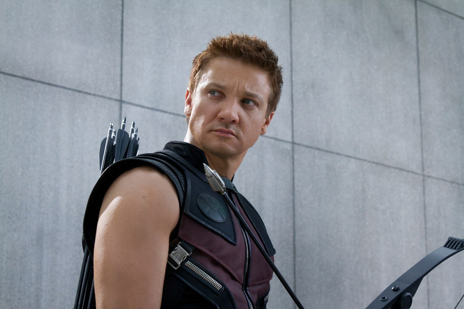 Clicca per vedere l'immagine originale Jeremy Renner come Occhio di Falco in Avengers