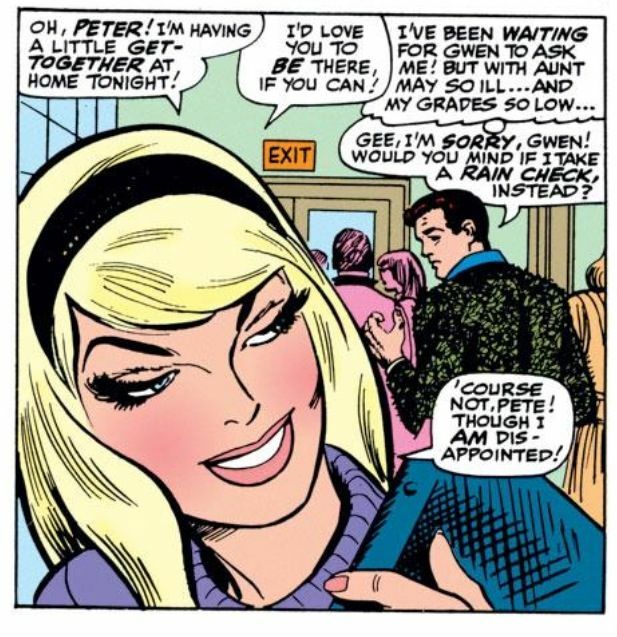 Clicca per vedere l'immagine originale Gwen Stacy in un passo del fumetto