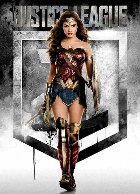 Gal Gadot nei panni di Wonder Woman in una locandina di Justice League 