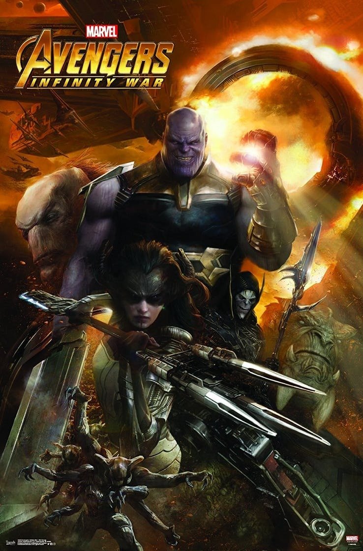 Poster di Avengers: Infinity War con Thanos