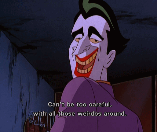 Joker durante una sua battuta