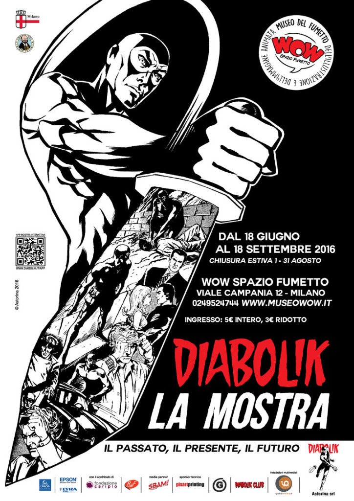 La mostra su Diabolik a WOW Spazio Fumetto di Milano