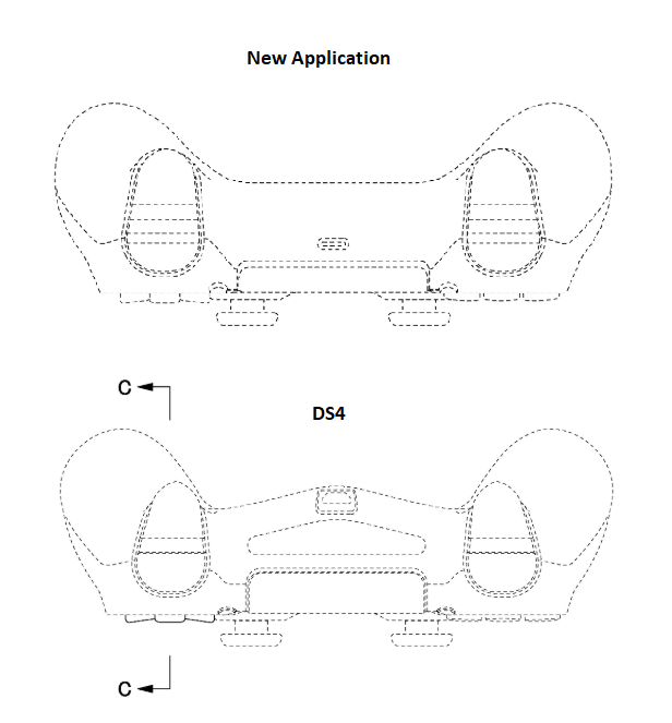 Un'immagine dal brevetto del controller di PlayStation 5