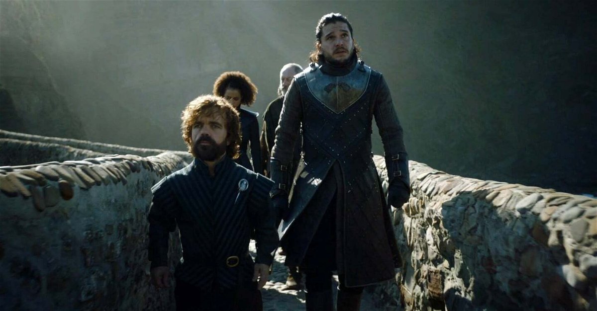 Peter Dinklage e Kit Harington nei panni di Tyrion Lannister e Jon Snow in Game of Thrones