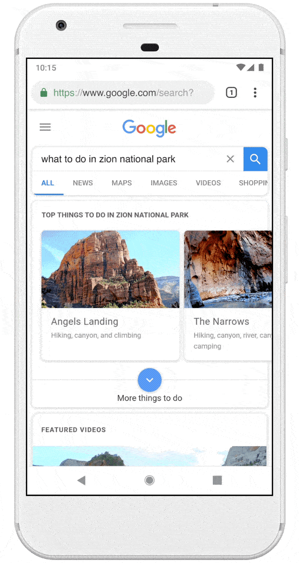 Clicca per vedere l'immagine originale Google Video Feature in una GIF
