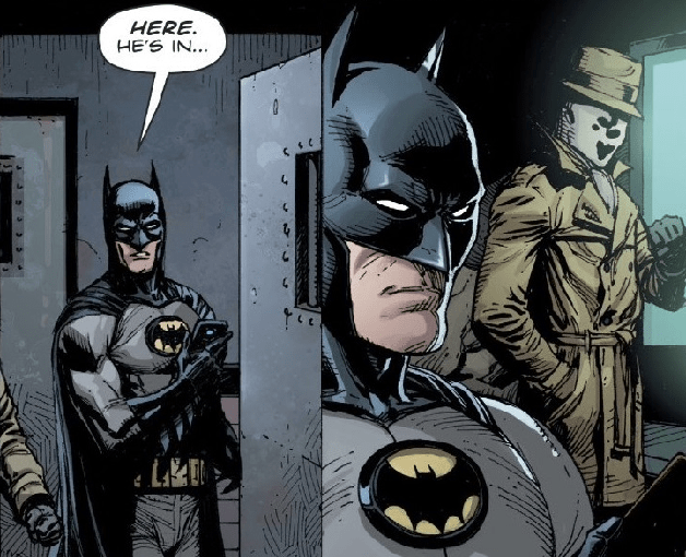 Vignette in cui il secondo Rorschach incontra Batman, in Doomsday Clock