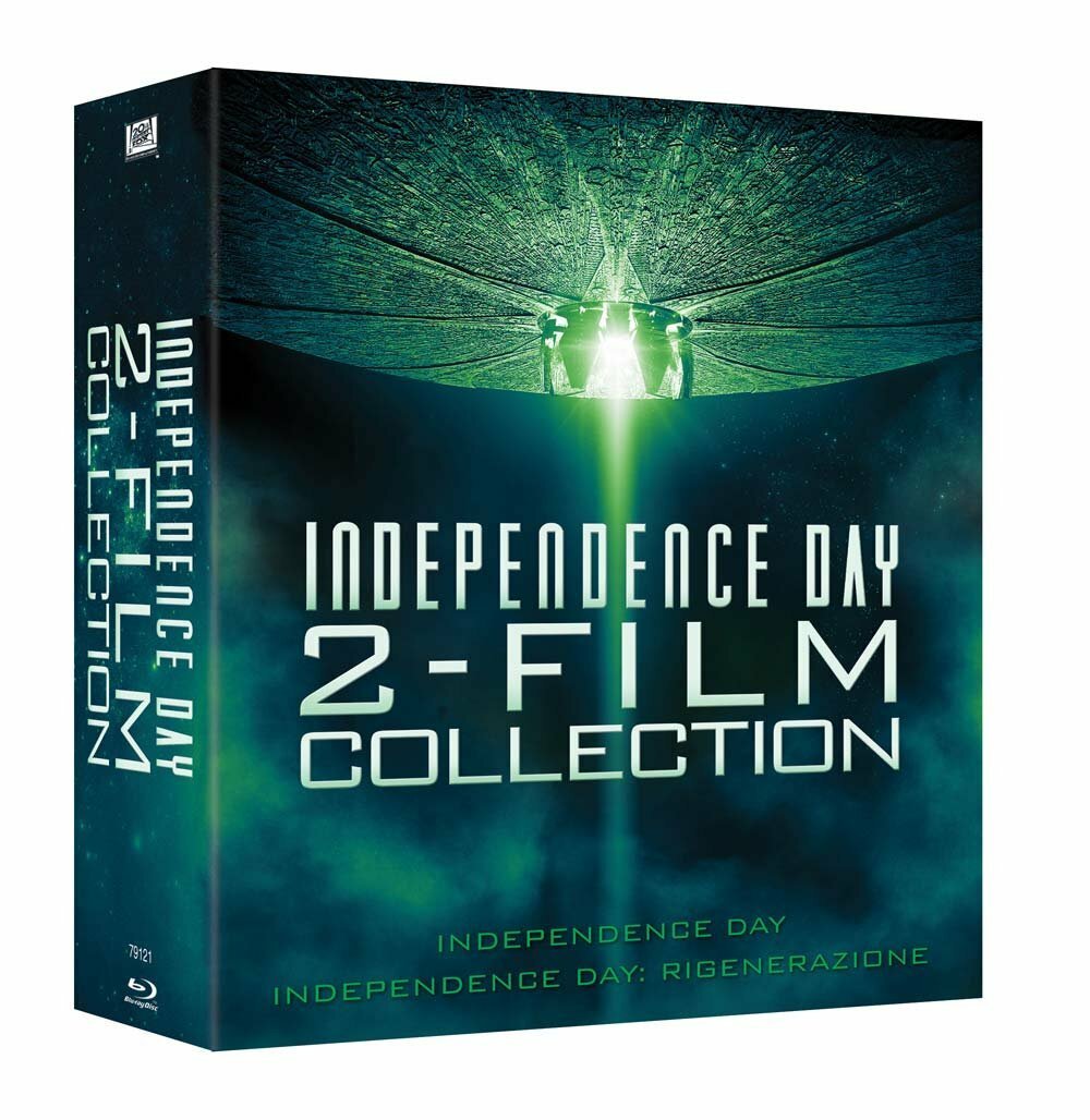 Una nave aliena nella copertina del cofanetto Blu-ray di Independence Day