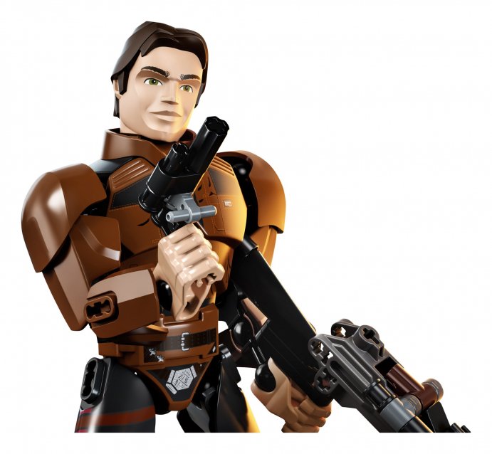 Il personaggio costruibile di Han Solo di LEGO