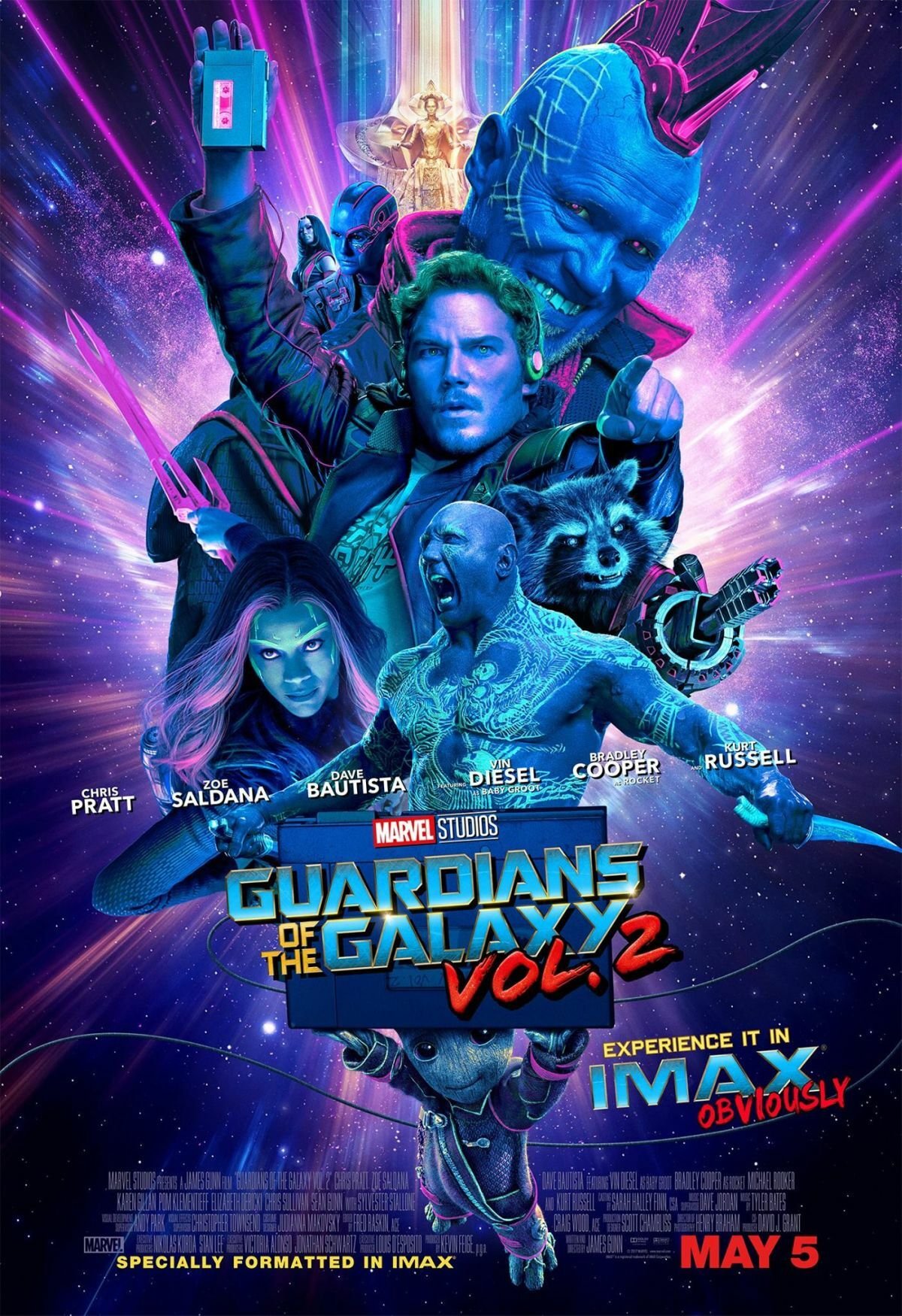 Il poster IMAX di Guardiani della Galassia Vol. 2
