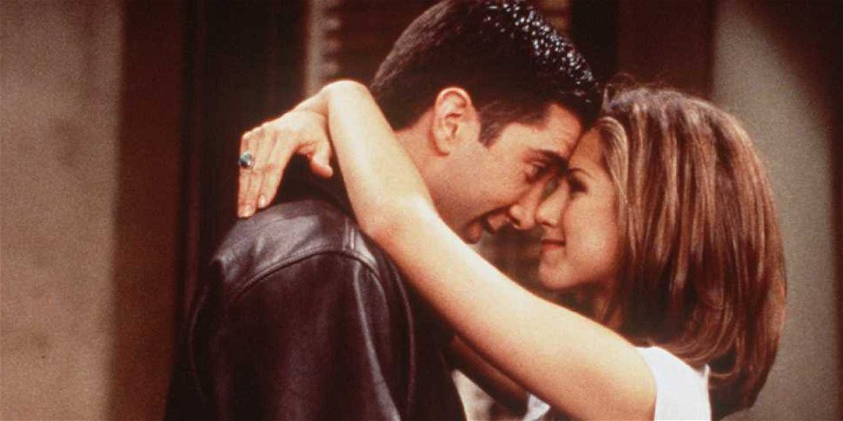 Rachel e Ross nell'episodio di Friends in cui si baciano per la prima volta