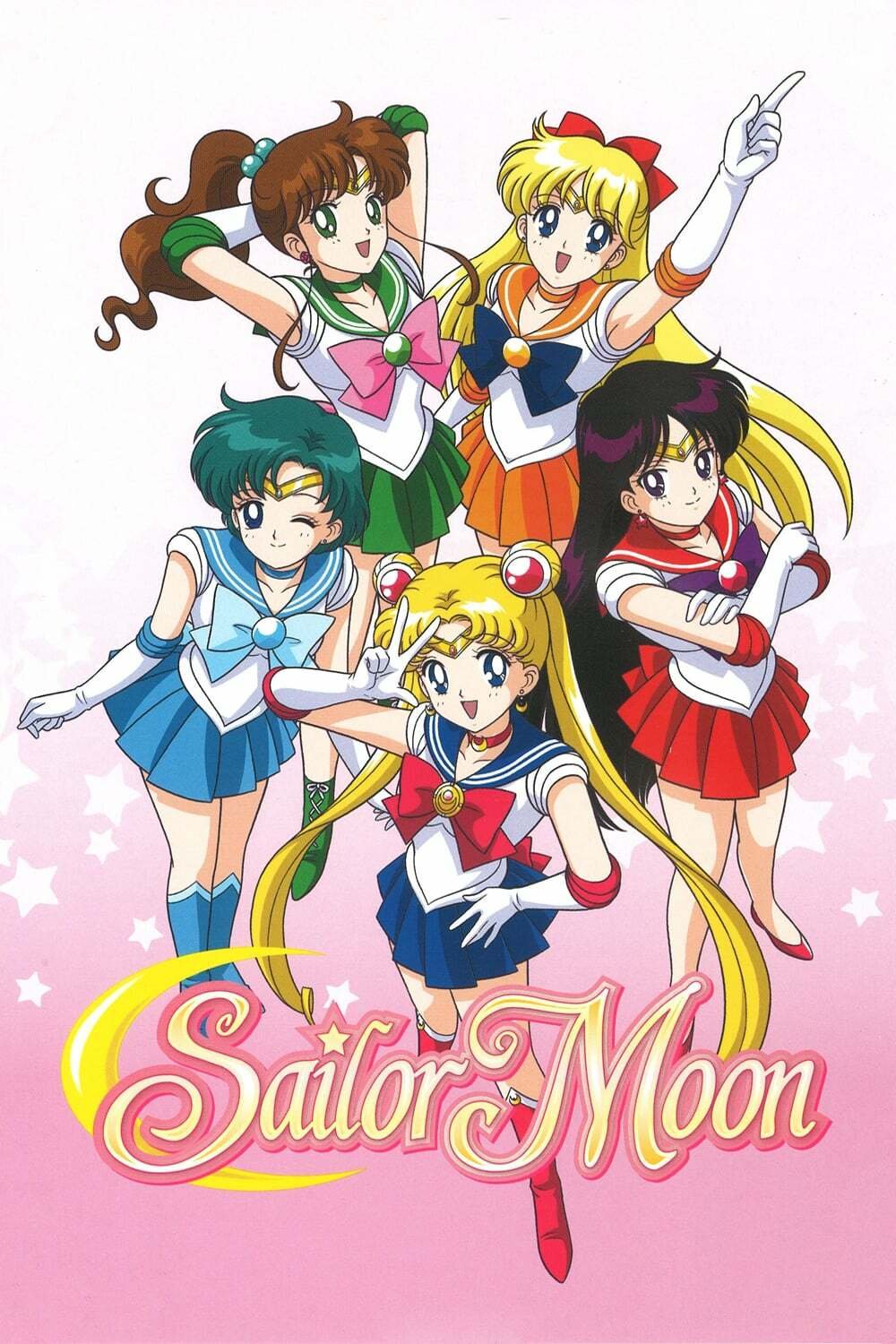 Un'immagine delle combattenti nell'anime storico di Sailor Moon
