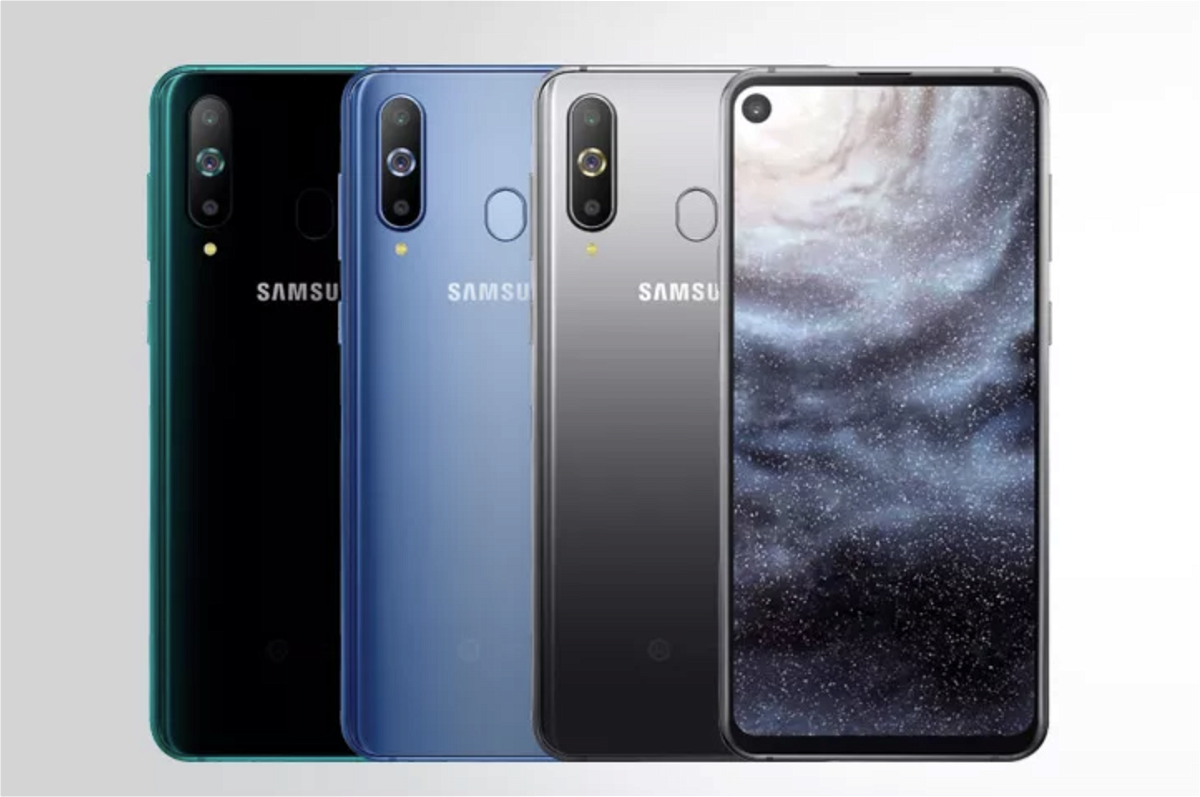 Immagine stampa delle varianti del Galaxy A8s di Samsung