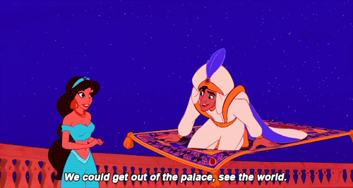 La scena del tappeto in Aladdin