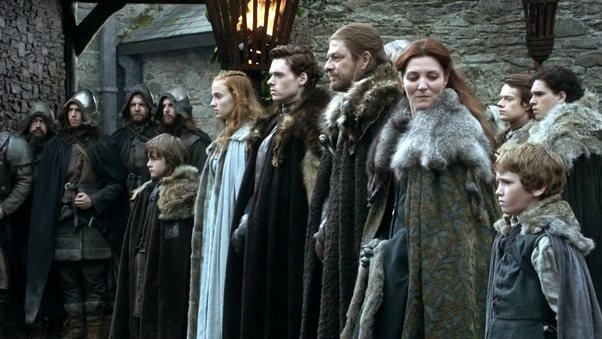 La famiglia Stark in Game of Thrones