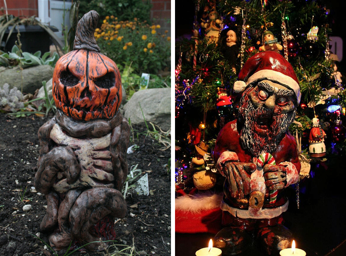 I nani zombie sono perfetti acneh a Halloween e Natale