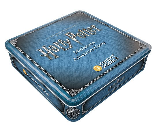 Primo piano del  box del gioco da tavolo Harry Potter Miniatures Adventure Game 
