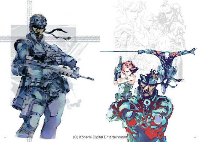Un artwork di Metal Gear Solid a firma Yoji Shinkawa