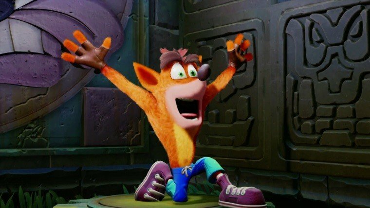 Crash in una scena del gioco