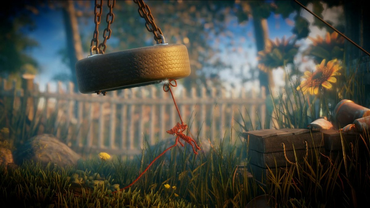 Un esempio dello stile artistico e dinamico del videogioco Unravel