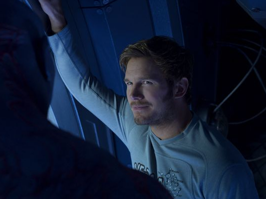 Chris Pratt in una scena de I Guardiani della Galassia 2