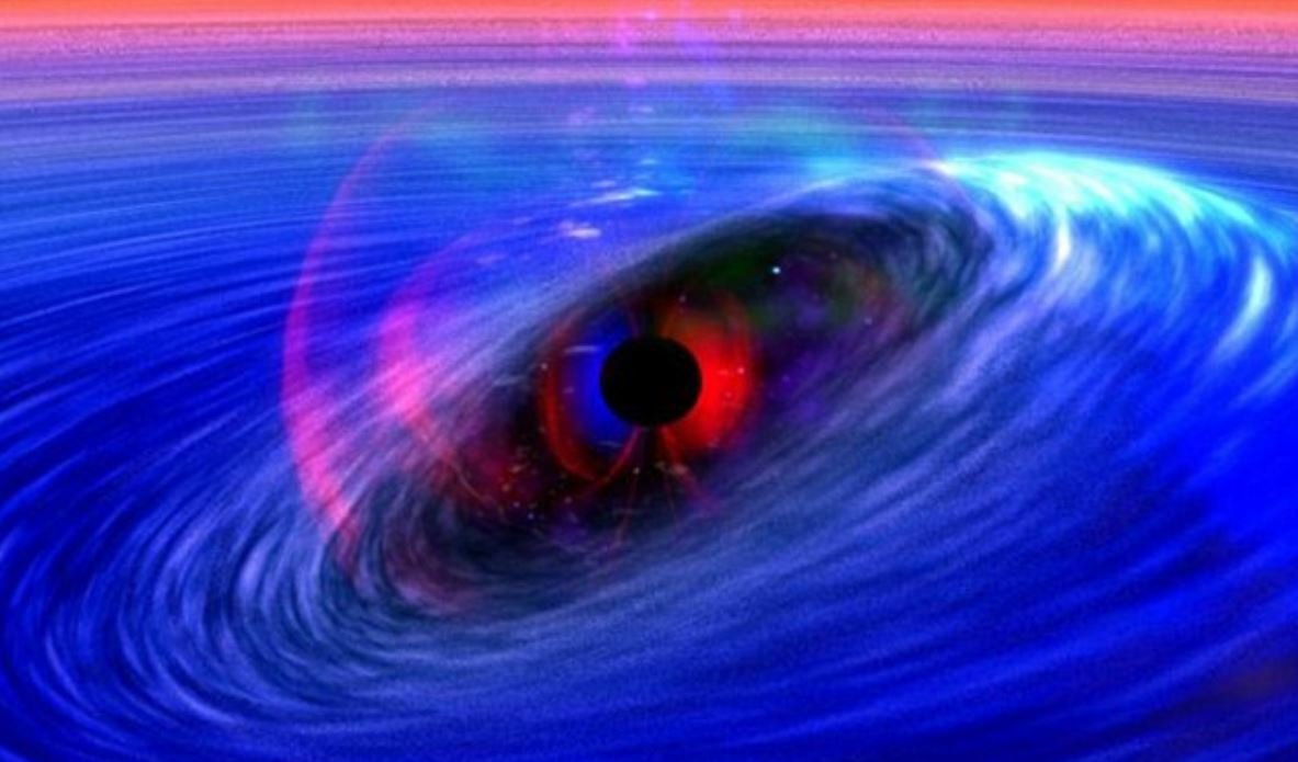 Raffigurazione di un buco nero