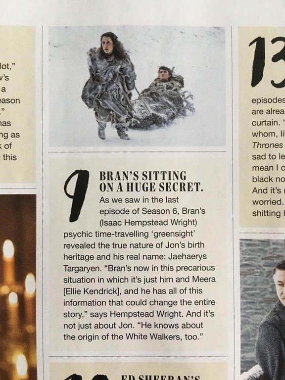 Il vero nome di Jon Snow in un articolo di Empire Magazine