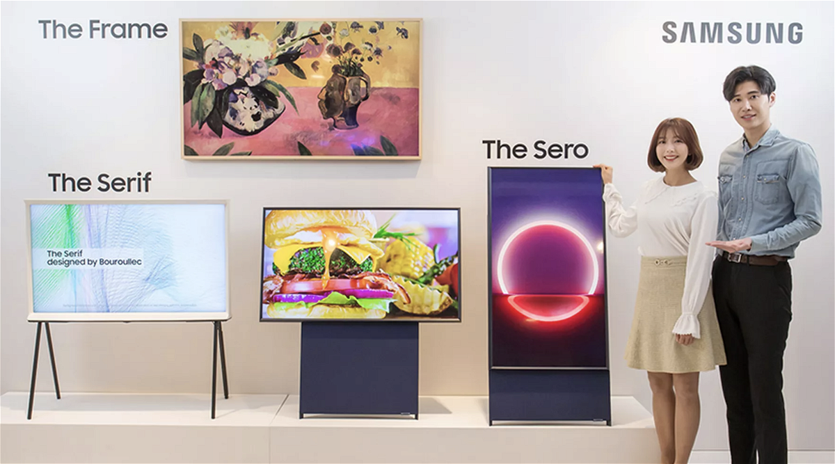 Foto delle nuove TV di Samsung: Sero, Serif e Frame