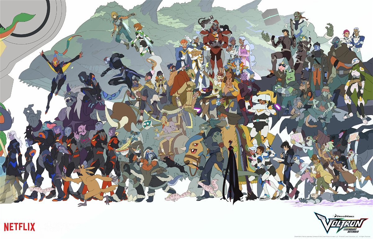 I personaggi del poster SDCC 2018 di Voltron: Legendary Defender