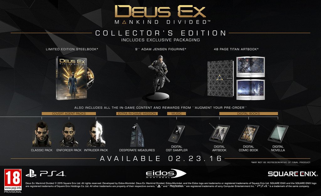 La Collector's Edition del nuovo Deus Ex