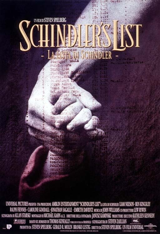Il poster italiano di Schindler's List