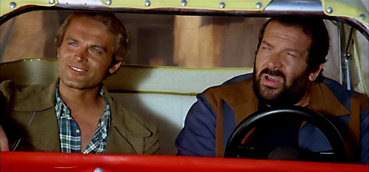 Terence Hill e Bud Spencer in una scena di ...altrimenti ci arrabiamo!