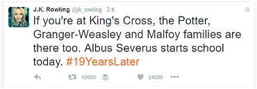 Copertina di #BackToHogwarts, JKR festeggia il primo anno di Albus a Hogwarts (ma sbaglia!)