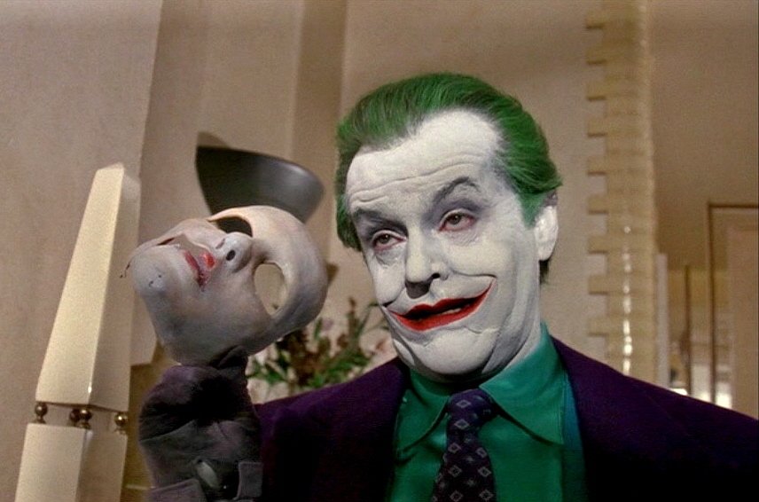 Jack Nicholson è Joker nel Batman di Tim Burton
