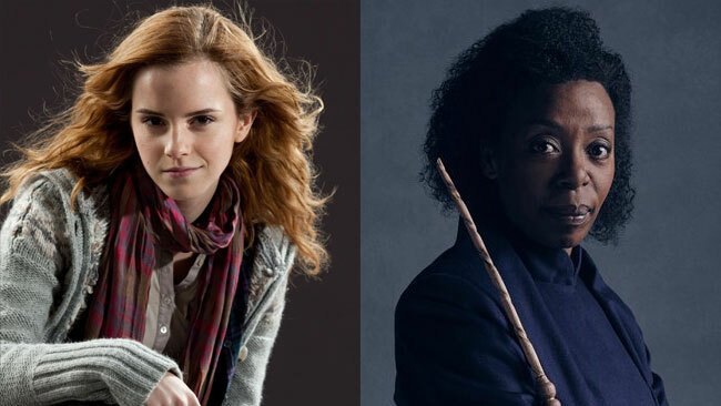 Le attrici Emma Watson e Noma Dumezweni, interpreti di Hermione Granger