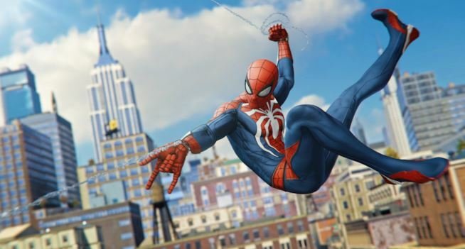 Spider-Man tra i grattacieli della città