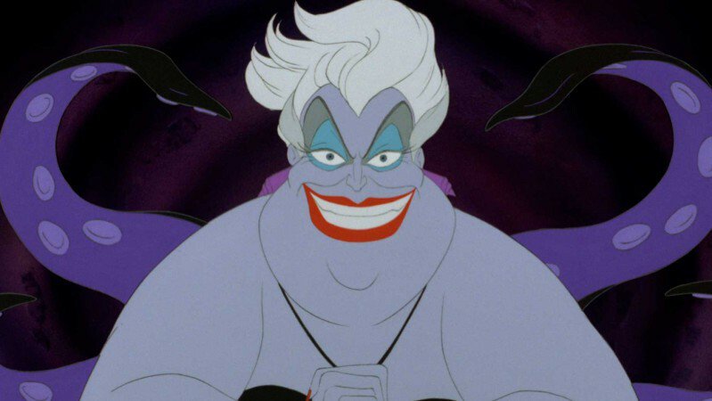 Ursula in una scena de La Sirenetta