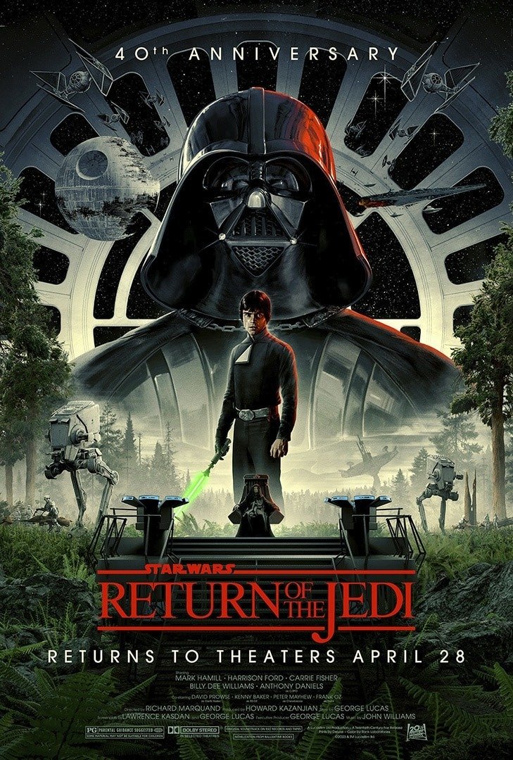 Il ritorno dello Jedi poster - Immagini di Luke e Darth Vader