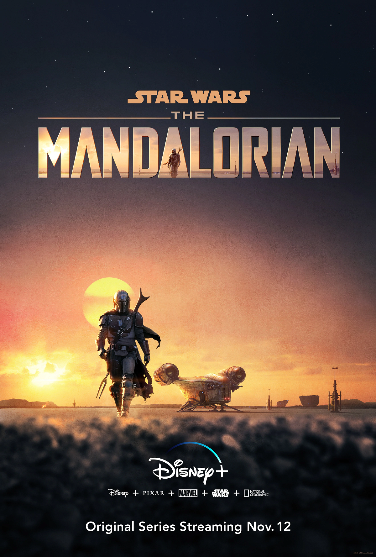 Il poster ufficiale di The Mandalorian
