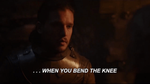 Daenerys dice a Jon che deve inginocchiarsi