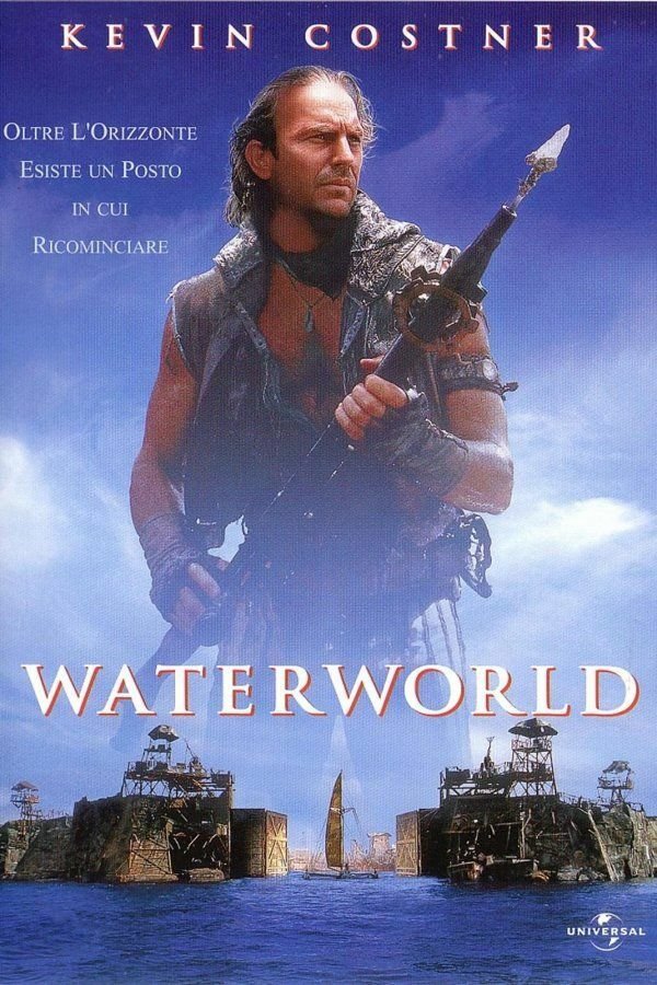 La locandina di Waterworld, film con Kevin Costner
