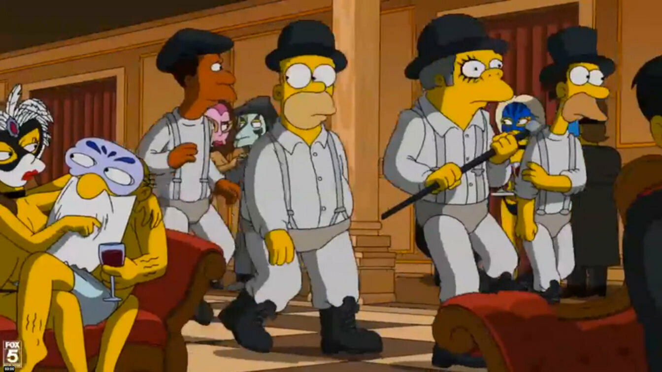 Clicca per vedere l'immagine originale I Simpson e l'omaggio ai film di Kubrick