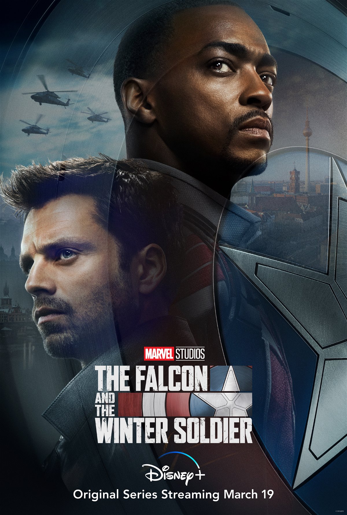Falcon e il Soldato d'Inverno nella locandina della loro serie
