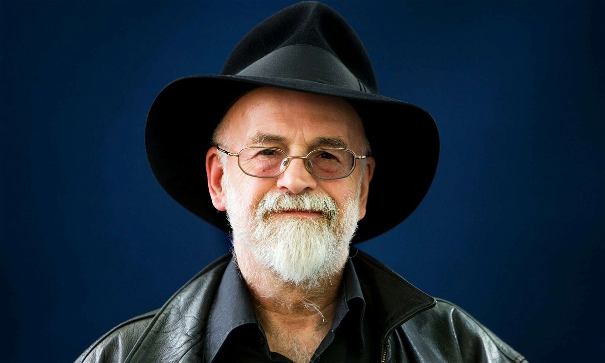 Un primo piano di Terry Pratchett