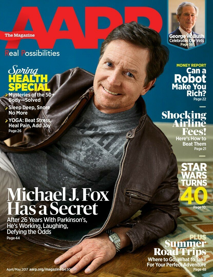 Michael J. Fox sulla copertina di AARP