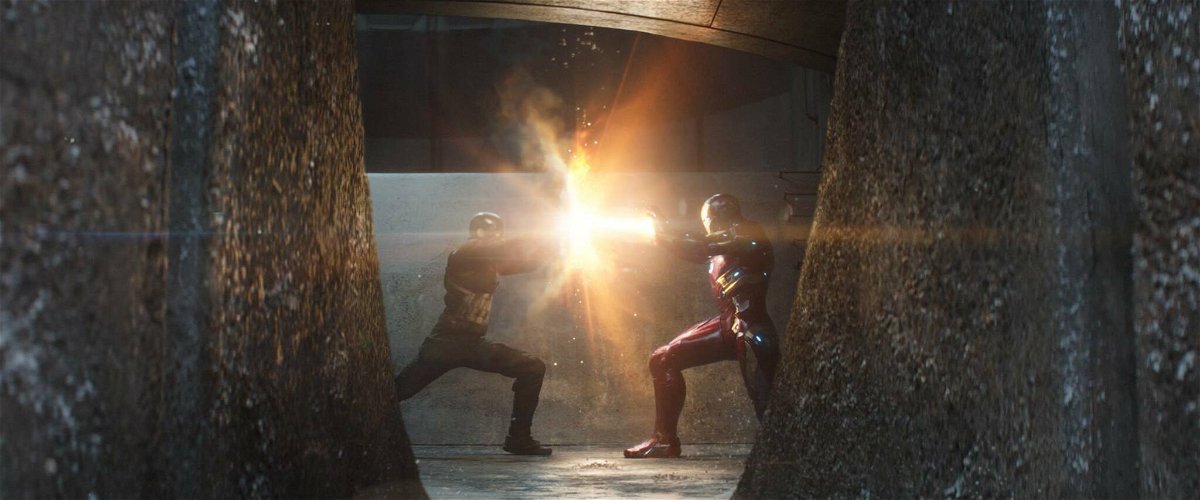 Captain America e Iron Man si danno battaglia in Captain America: Civil War